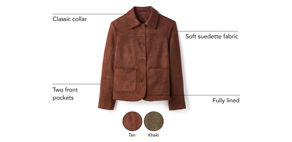 Tailored Suedette Jacket